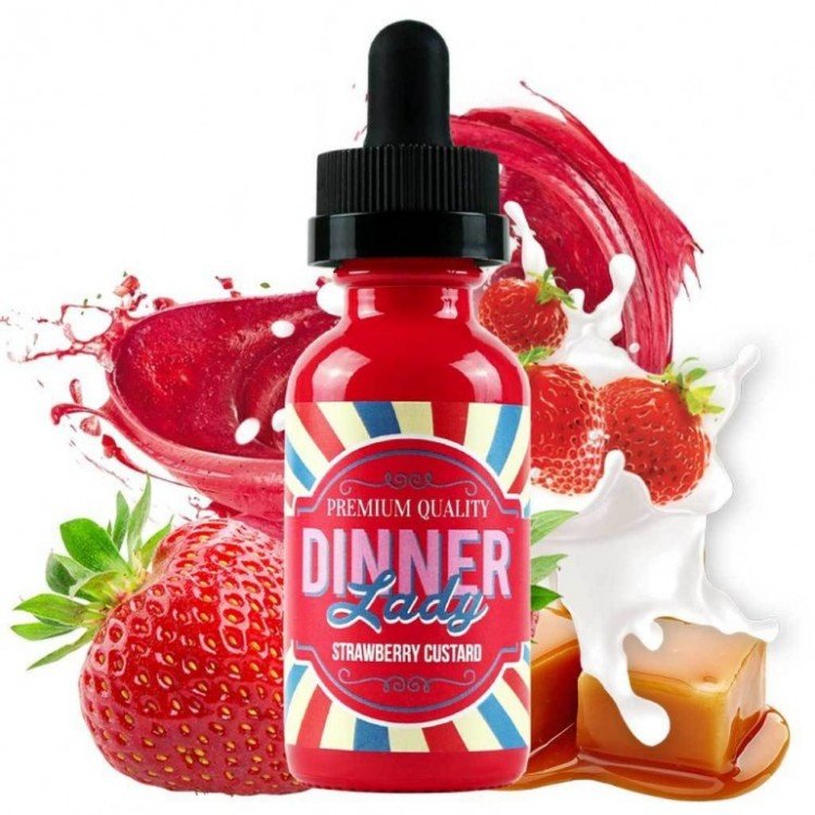 Dinner Lady Strawberry Custard 60ML Premium Likit