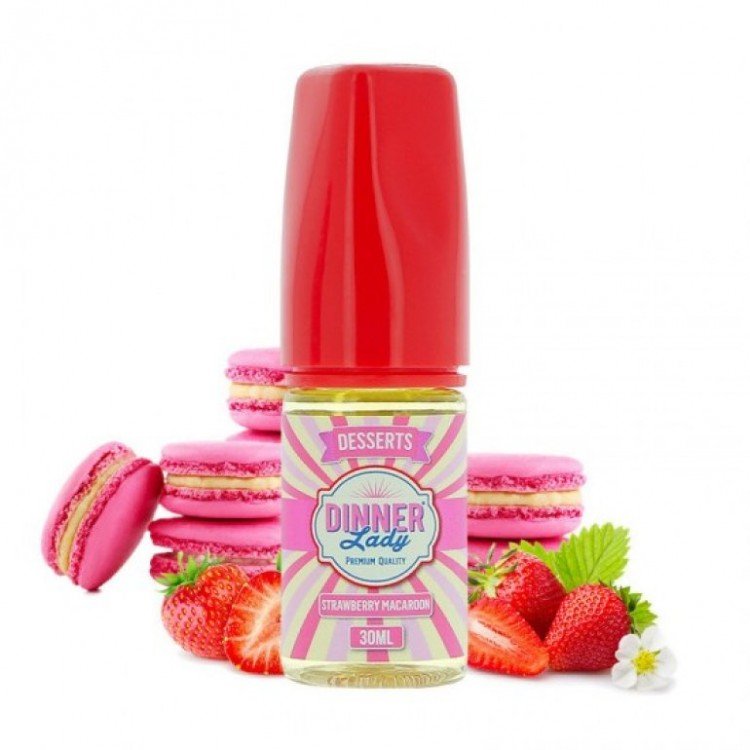 Dinner Lady - Strawberry Macaroon 30 ml Premium Salt Likit