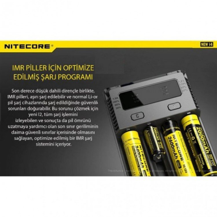 Nitecore New i4 intelli charger Li-ion 4 lü Pil Şarj Cihazı