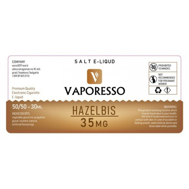 Vaporesso - Hazelbis 30 ml Salt Likit