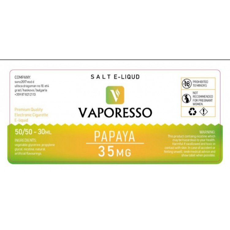 Vaporesso - Papaya 30 ml Salt Likit