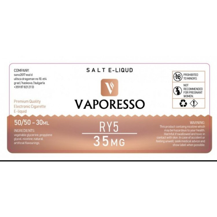 Vaporesso - RY5 30 ml Salt Likit